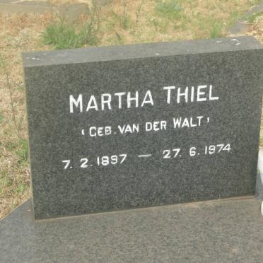 THIEL Martha nee VAN DER WALT 1897-1974