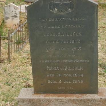 VILJOEN John H. 1842-1915 &amp; Maria J. 1854-1849