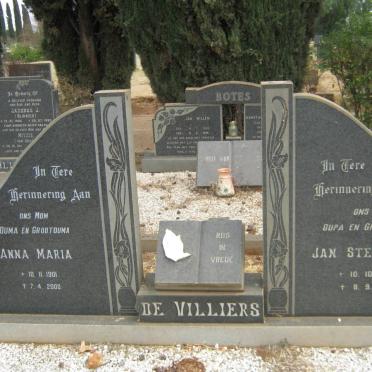 VILLIERS Jan Stephanus, de 1895-1982 &amp; Anna Maria 1901-2000