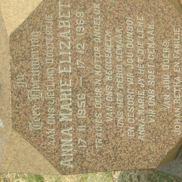 VILJOEN Anna-Marie Elizabeth 1956-1968