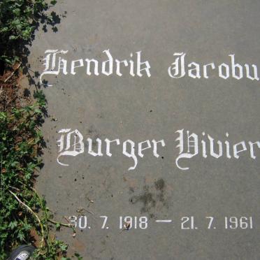 VIVIER Hendrik Jacobus Burger 1918-1961