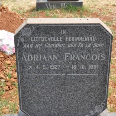 VOSSER Adriaan Francois 1927-1991