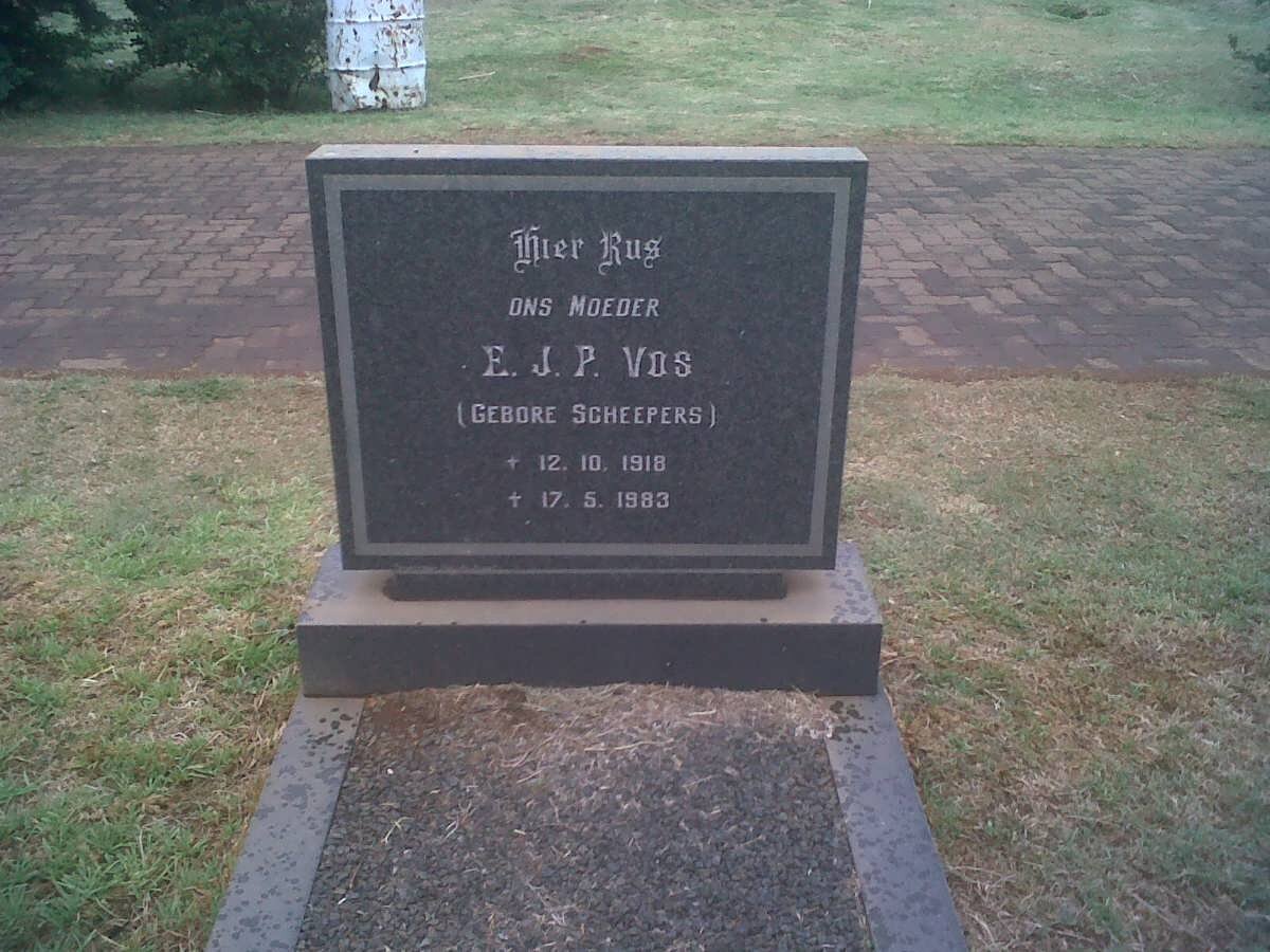VOS E.J.P. nee SCHEEPERS 1918-1983