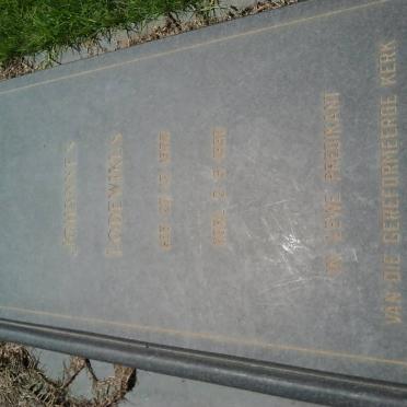 VORSTER Johannes Lodewikus 1906-1990