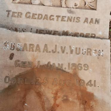 VUUREN Susara A., J. v. 1869-1941