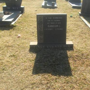 VUUREN Gideon L., Janse van 1927-1987