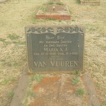 VUUREN Maria A.J., van 1906-1931
