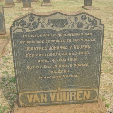 VUUREN Dorathea Johanna, van nee PRETORIUS 1888-1951 