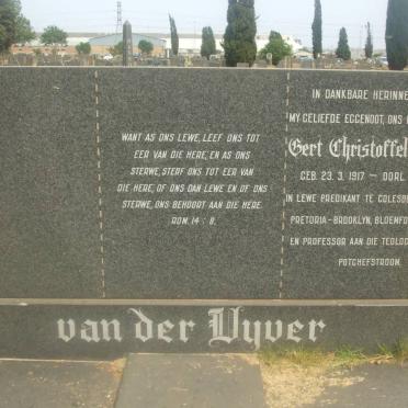 VYVER Gert Christoffel Petrus, van der 1917-1975