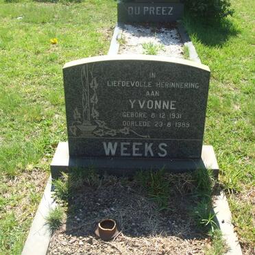 WEEKS Yvonne 1931-1989