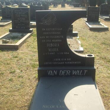 WALT Debora Maria, van der 1947-1984