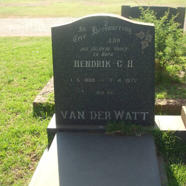 WATT Hendrik C.H., van der 1889-1972