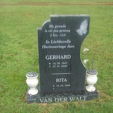 WALT Gerhard, van der 1947-2004 &amp; VAN DER WALT Rita 1949-