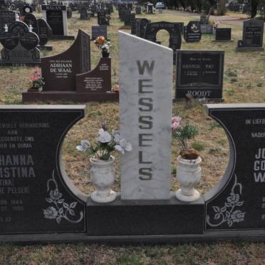 WESSELS Johannes Godfried Waldeck 1953-2000 &amp; Johanna Christina PELSER 1944-1998