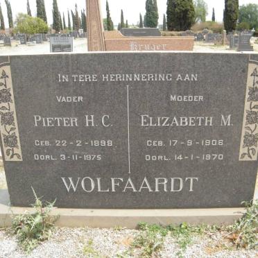 WOLFAARDT Pieter H.C. 1898-1975 &amp; Elizabeth M. 1906-1970