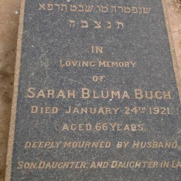 BUCH Sarah Bluma -1921
