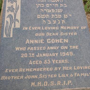 COHEN Annie -1949