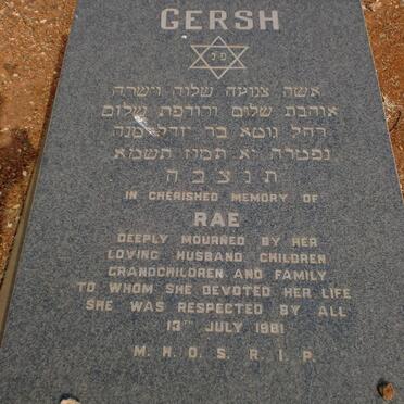 GERSH Rae -1981