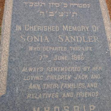 SANDLER Sonia -1966