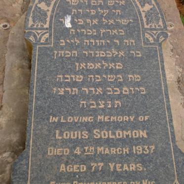 SOLOMON Louis -1937