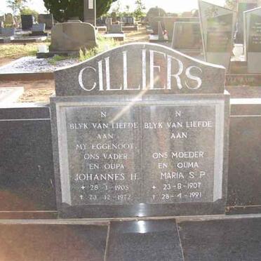 CILLIERS Johannes H. 1905-1972 &amp; Maria S.P. 1907-1991