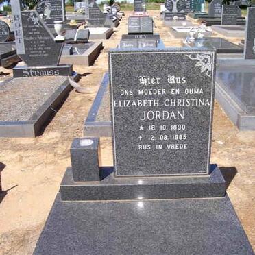 JORDAN Elizabeth Christina 1890-1985