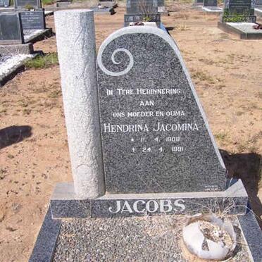 JACOBS Hendrina Jacomina 1908-1991