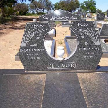 JAGER Hermanus Steyn, de 1936-1986 &amp; Johanna Catharina 19??-1985