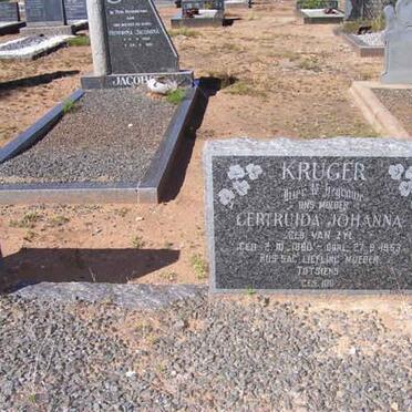 KRUGER Gertruida Johanna nee VAN ZYL 1880-1953