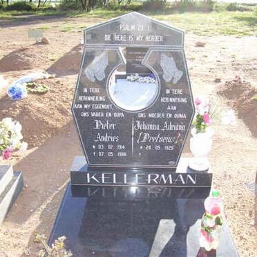 KELLERMAN Pieter Andries 19??-1998 &amp; Johanna Adriana PRETORIUS 1929-??