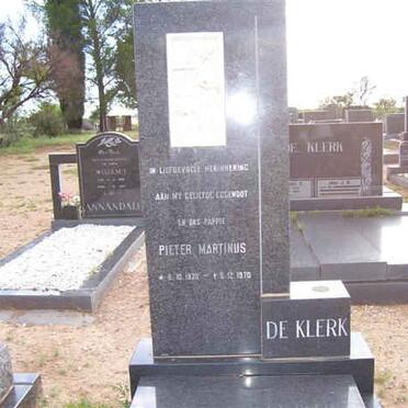 KLERK Pieter Martinus, de 18??-1970