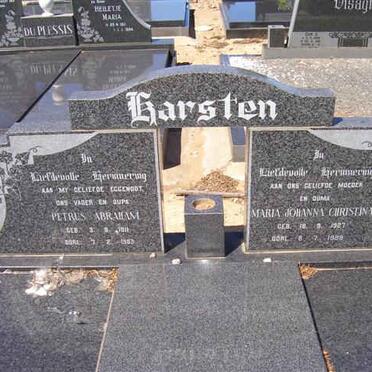 KARSTEN Petrus Abraham 19??-1983 &amp; Maria Johanna Christina 1927-1988