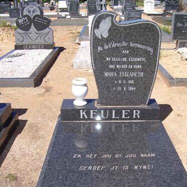 KEULER Maria Elizabeth 1915-1984