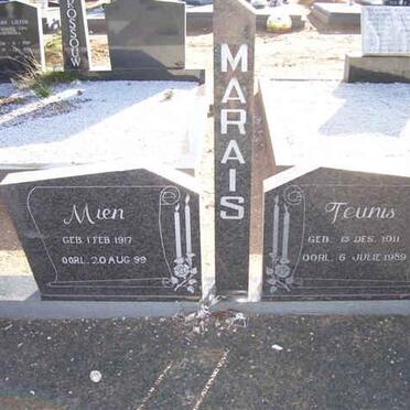 MARAIS Teunis 1911-1989 &amp; Mien 1917-1999