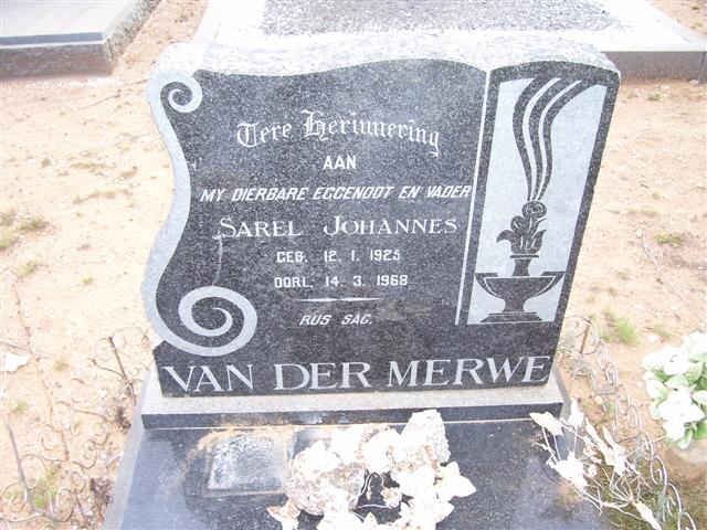 MERWE Sarel Johannes, van der 1923-1968