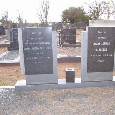 PLESSIS Johann Adriaan, du ??-?? &amp; Maria Jacoba VAN ZYL ??-??