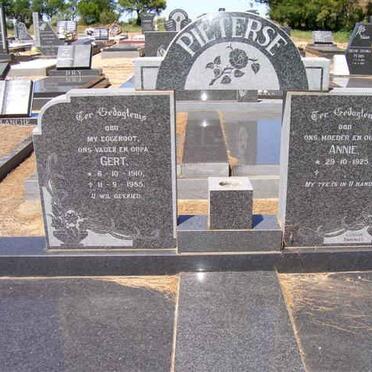 PIETERSE Gert 1910-1955 &amp; Annie 1925-??