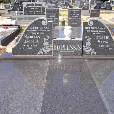 PLESSIS Nicolaas Jacobus, du 1905-1991 &amp; Heiletje Maria 19??-1994