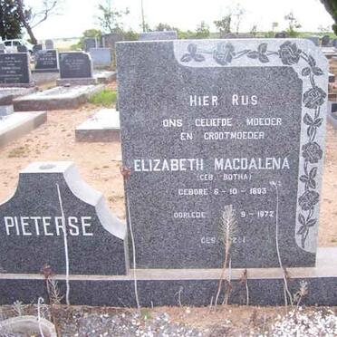 PIETERSE Elizabeth Magdalena nee BOTHA 1893-1972