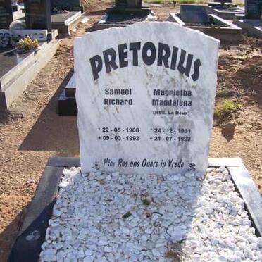 PRETORIUS Samuel Richard 1908-1992 &amp; Magrietha Magdalena LEROUX 1911-1999