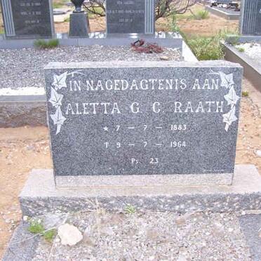 RAATH Aletta G.C. 1883-1964