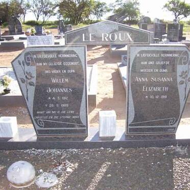 ROUX Willem Johannes, le 1912-1989 &amp; Anna Susanna Elizabeth 1918-??