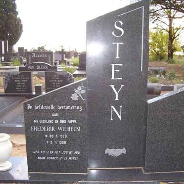 STEYN Frederik Wilhelm 1920-1980