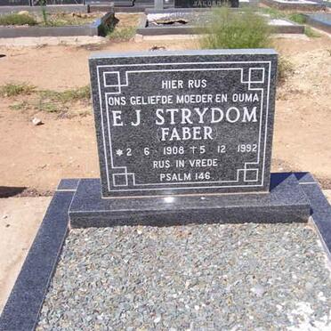 STRYDOM E.J. nee FABER 1908-1992