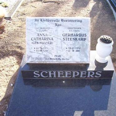SCHEEPERS Gerhardus Steenkamp 1912-2001 &amp; Anna Catharina HUYSER 1916-1998