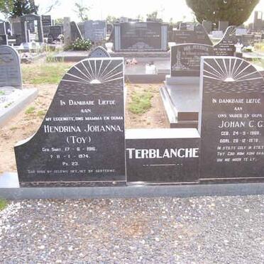 TERBLANCHE Johan C.C. 1908-1978 &amp; Hendrina Johanna 1916-1974