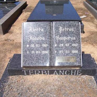 TERBLANCHE Petrus Casparus 1910-1988 &amp; Aletta Jacoba 1921-1986