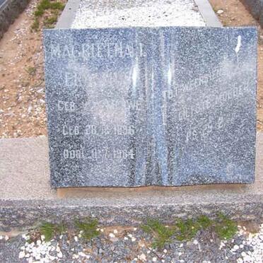 ? Magrietha ? nee V.D. MERWE 1896-1964