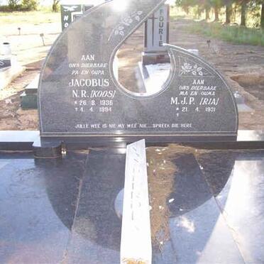 ?? Jacobus N.R. 1936-1994 &amp; M.J.P. 1931-??