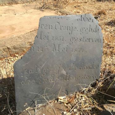 ROBBERTSE nee CRONJE 1851-1877
